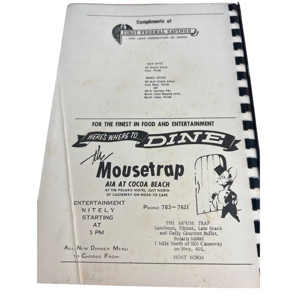 Vintage 1967 Whats Cooking At Cape Kennedy Cookbook Spiral Bound - Picture 2 of 4